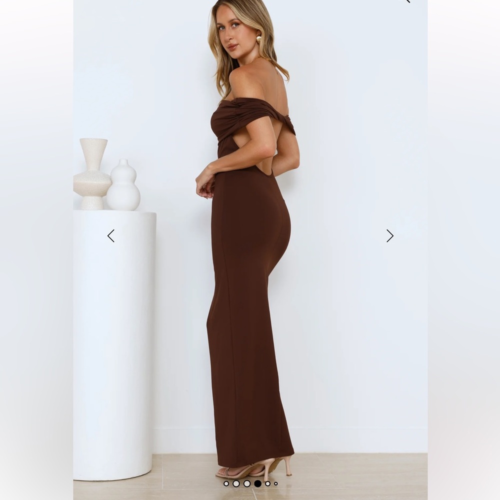 Hello Molly Strapless Chocolate Dress - Picture 2 of 3
